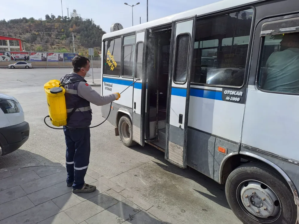 Kırıkkale’de Toplu Taşıma Araçları Dezenfekte Ediliyor