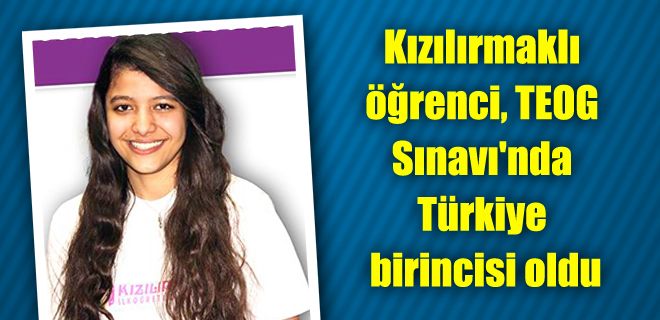 Kızılırmaklı öğrenci, TEOG Sınavı`nda Türkiye birincisi oldu