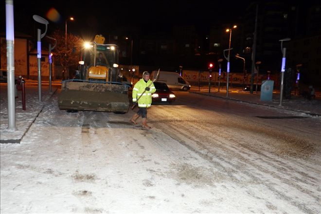 Kar yağışına anında müdahale