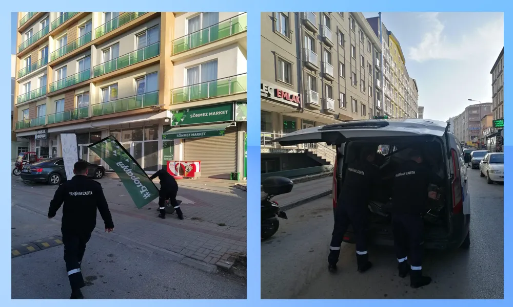 Kaldırımlar Temizleniyor, Yayalar Rahat Nefes Alacak