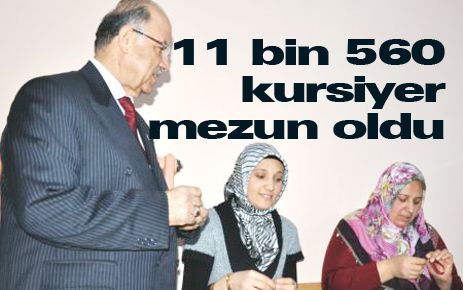 11 bin 560 kursiyer mezun oldu