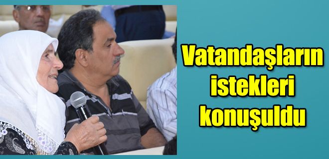 Vatandaşların istekleri konuşuldu 