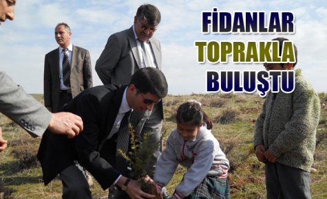 2 BİN FİDAN TOPRAKLA BULUŞTU