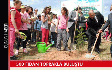 500 fidan toprakla buluştu 