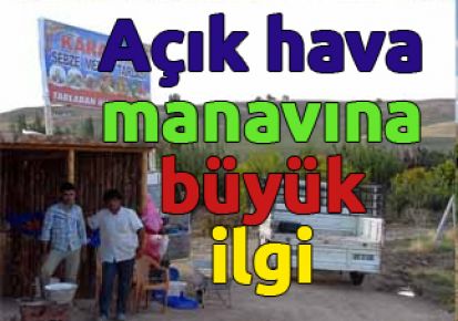 Açık hava manavına büyük ilgi