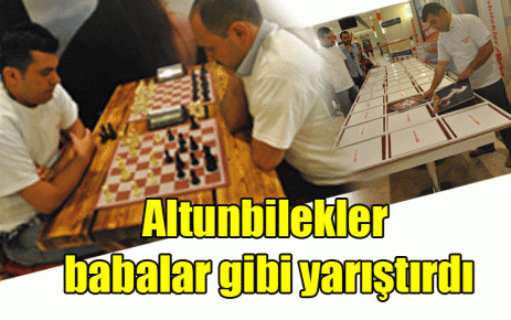 Altunbilekler  babalar gibi yarıştırdı 