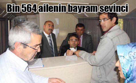 Bin 564 ailenin bayram sevinci