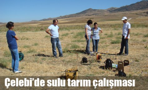 Çelebi?de sulu tarım çalışması