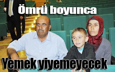 Eren ömrü boyunca yemek yiyemeyecek 