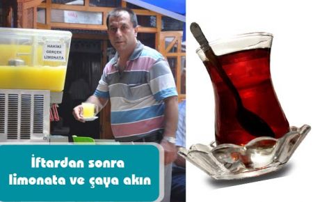 İftardan sonra limonata ve çaya akın