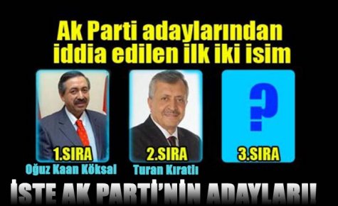 İŞTE AK PARTİ ADAYLARI!