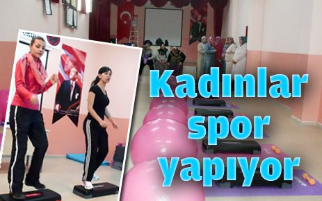 Kadınlar spor yapıyor 