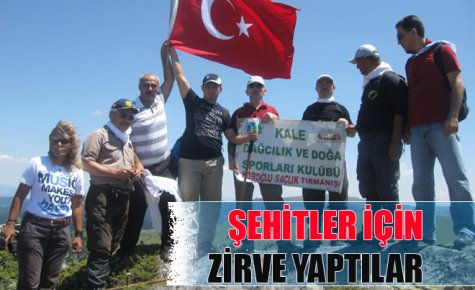 KALE DAĞCILIK ŞEHİTLER İÇİN KARTALKAYA ZİRVESİNDE