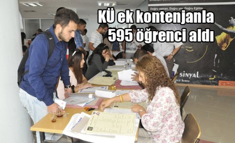 KÜ ek kontenjanla 595 öğrenci aldı