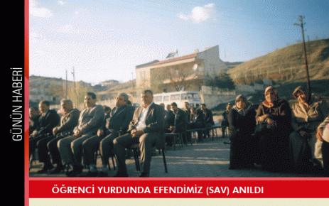 Öğrenci yurdunda Efendimiz (sav) anıldı 