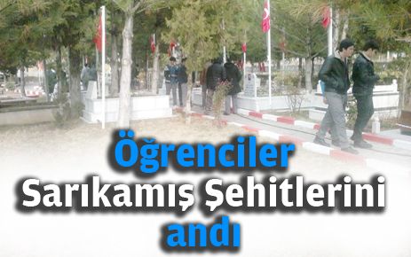 Öğrenciler, Sarıkamış Şehitlerini andı 