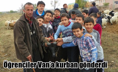 Öğrenciler Van?a kurban gönderdi