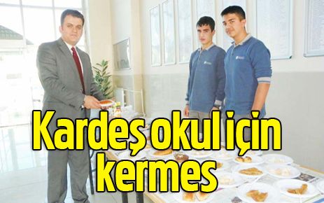 Öğrencilerden kardeş okul için kermes