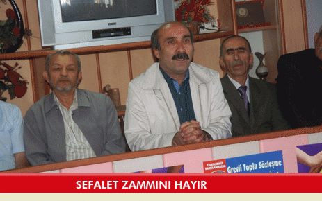 Sefalet Zammını hayır