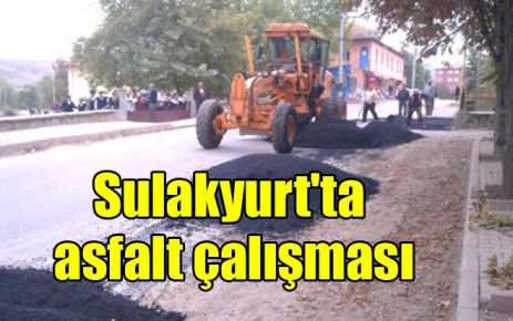 Sulakyurt`ta asfalt çalışması