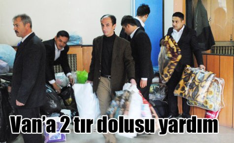 Van?a 2 tır dolusu yardım