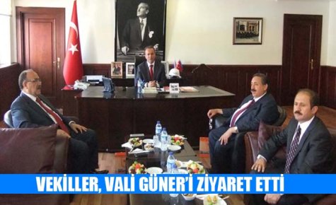 VEKİLLER, VALİ GÜNER?İ ZİYARET ETTİ