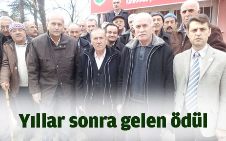 Yıllar sonra gelen ödül